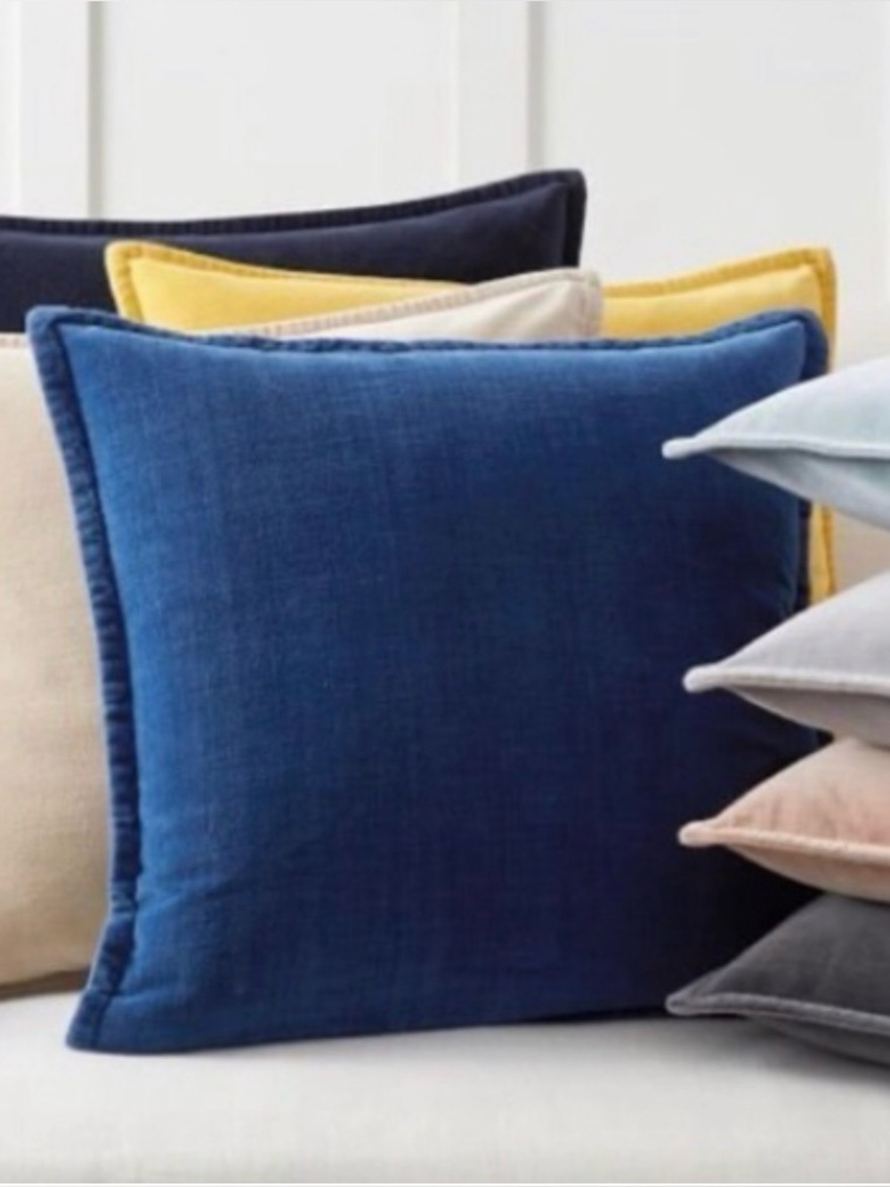 Set 2 Pottery Barn 24” Washed Velvet Pillow Covers